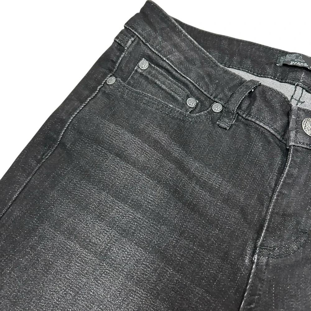 prAna‎ London Jeans Women's 4/27 Black Dark Wash Denim 30